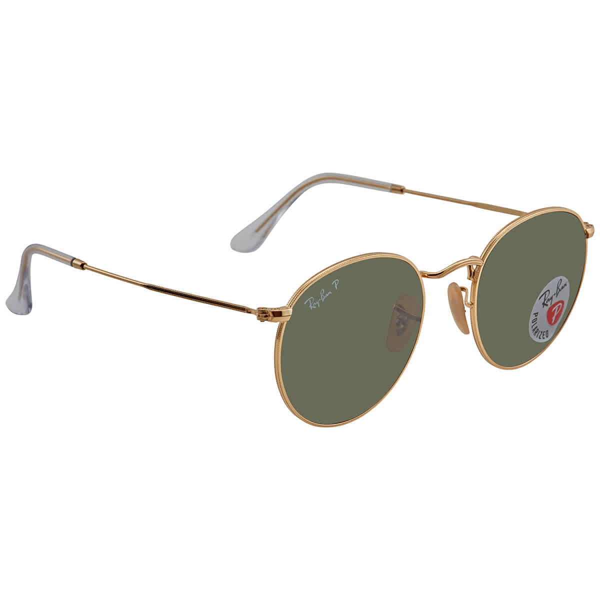 Ray Ban Polarized Green Classic G-15 Round Sunglasses RB3447 001/58 50